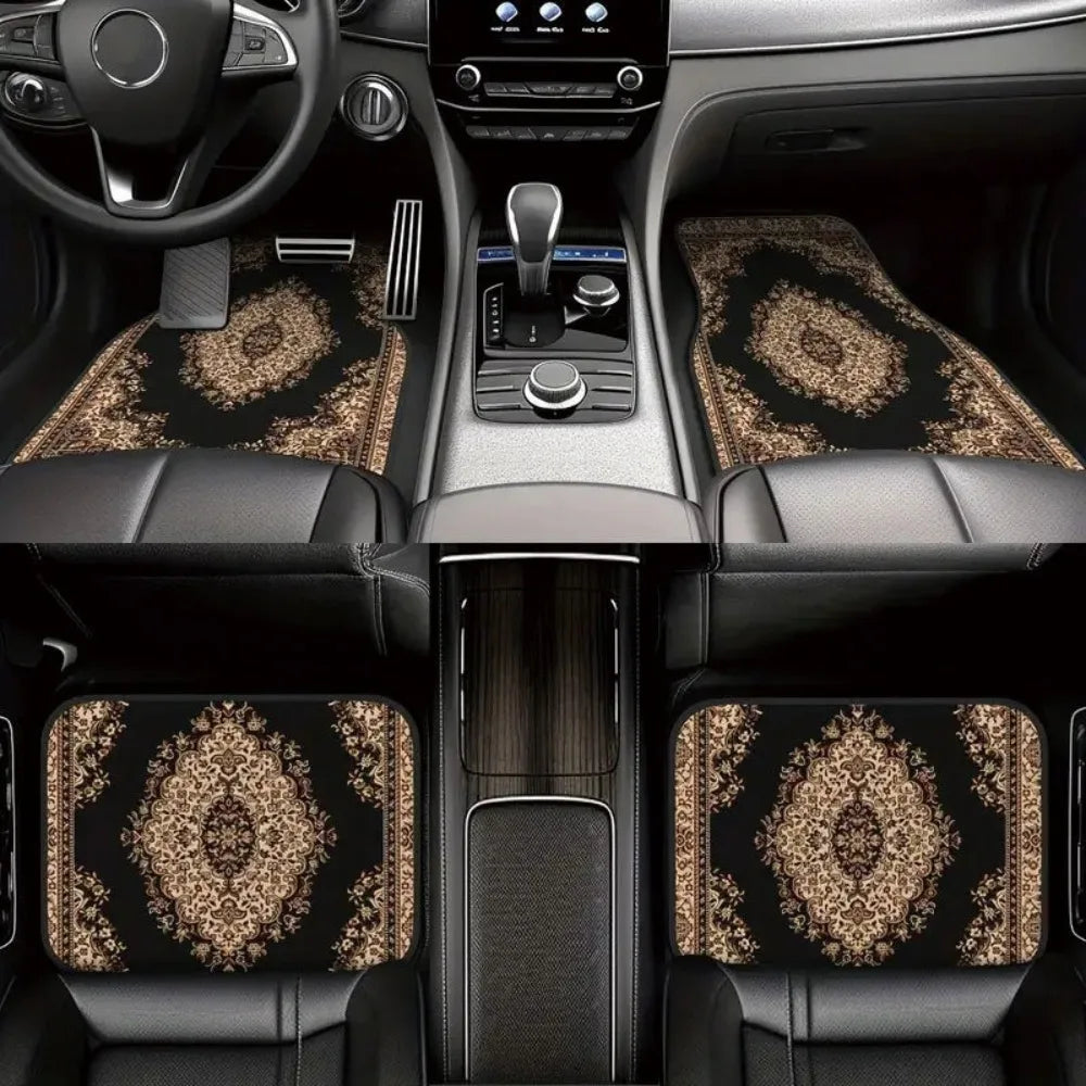 Tapis de sol de voiture à motif persan — lot de 4