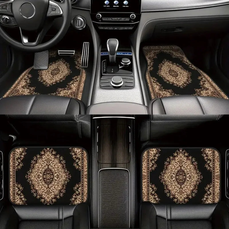 Tapis de sol de voiture à motif persan — lot de 4